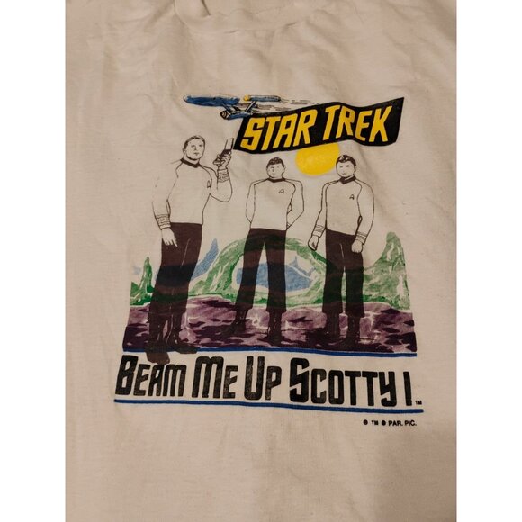 Vintage Star Trek Beam Me Up Scotty T-shirt XL Screen Stars Best Single Stitch - Picture 6 of 12